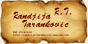 Ranđija Taranković vizit kartica